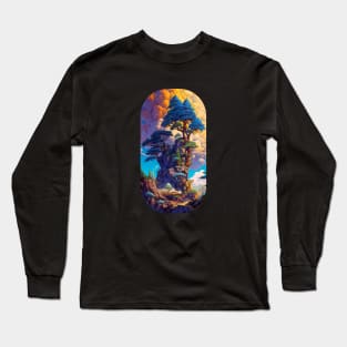 Psychedelic Giant Bonsai Tree Long Sleeve T-Shirt